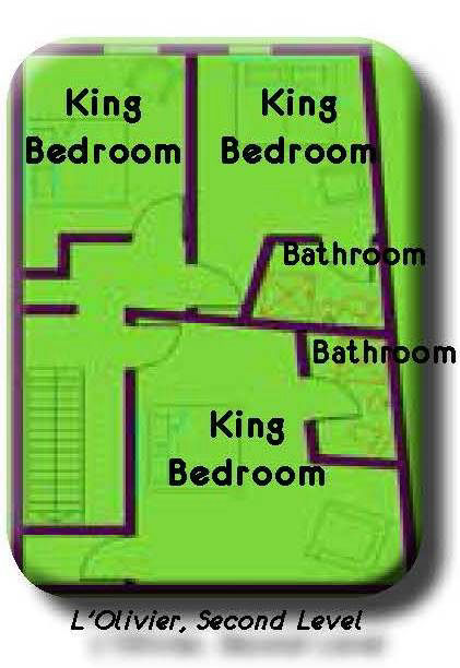 Provence Luxury Villa L'Olivier Top Floor Plan